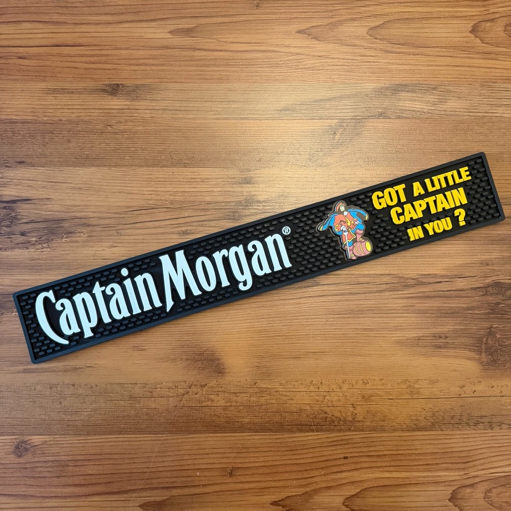 Captain Morgan “Got A Little Captain In You?” Rubber Bar Mat Drip Mat 23.5”